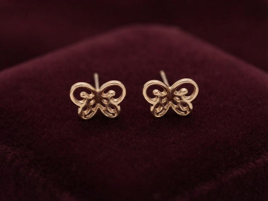 Dainty Golden Butterfly Stud Earrings